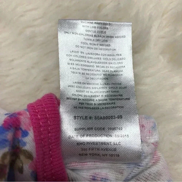 Juicy Couture Diaper Shirt Onesie Pink  & Blue Floral Size 0-3 Months - Picture 10 of 16